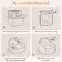 Sikaic Single Sofa Sikaic Cat Shape Single Sofa with Memory Foam and Soft Faux Fur White White / Fiber Fleece +Foam / Modern