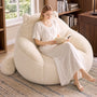Sikaic Single Sofa Sikaic Cat Shape Single Sofa with Memory Foam and Soft Faux Fur White White / Fiber Fleece +Foam / Modern