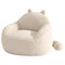 Sikaic Single Sofa Sikaic Cat Shape Single Sofa with Memory Foam and Soft Faux Fur White White / Fiber Fleece +Foam / Modern