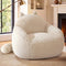 Sikaic Single Sofa Sikaic Cat Shape Single Sofa with Memory Foam and Soft Faux Fur White White / Fiber Fleece +Foam / Modern