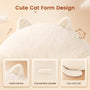 Sikaic Single Sofa Sikaic Cat Shape Single Sofa with Memory Foam and Soft Faux Fur White White / Fiber Fleece + Foam / Modern