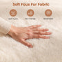 Sikaic Single Sofa Sikaic Cat Shape Single Sofa with Memory Foam and Soft Faux Fur White White / Fiber Fleece + Foam / Modern