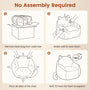 Sikaic Single Sofa Sikaic Cat Shape Single Sofa with Memory Foam and Soft Faux Fur White White / Fiber Fleece + Foam / Modern