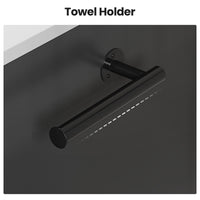 Sikaic Sink cabinet & vanity 31 Inch Fluted Bathroom Vanity with Sink and 3 Drawers Black Black / Engineered Wood / Modern