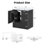 Sikaic Sink cabinet & vanity Fluted Bathroom Vanity 30 Inch with Sink and Towel Holder Black Black / Modern / Engineered Wood