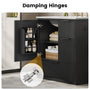 Sikaic Sink cabinet & vanity Fluted Bathroom Vanity 30 Inch with Sink and Towel Holder Black Black / Modern / Engineered Wood