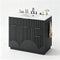 Sikaic Sink cabinet & vanity Fluted Bathroom Vanity 36 Inch with Sink and Towel Holder Black Black / Modern / Engineered Wood