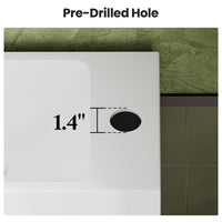 Sikaic Sink cabinet & vanity 16 inch Bathroom Vanity with Sink and Soft Closing Doors White White / Engineered Wood / Modern