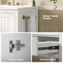 Sikaic Sink cabinet & vanity 24 Inch Bathroom Vanity with Sink and Towel Holder White White / Engineered Wood / Modern