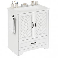 Sikaic Sink cabinet & vanity 25 inch Bathroom Vanity with Sink and Soft Closing Doors White White / Engineered Wood / Modern