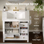 Sikaic Sink cabinet & vanity 30 Inch Bathroom Vanity with Sink & Towel Holder White White / Engineered Wood / Modern