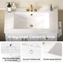 Sikaic Sink cabinet & vanity 30 Inch Bathroom Vanity with Sink & Towel Holder White White / Engineered Wood / Modern