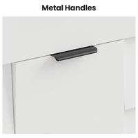 Sikaic Sink cabinet & vanity 37 inch Bathroom Vanity with Sink & 5-Drawer Storage White White / Engineered Wood / Modern