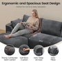 Sikaic Sofa Sikaic Boneless Modular Sectional Corduroy Sofa with Reversible Chaise Grey Grey / Corduroy / Modern