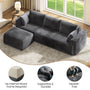 Sikaic Sofa Sikaic Boneless Modular Sectional Corduroy Sofa with Reversible Chaise Grey Grey / Corduroy / Modern