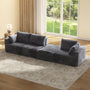 Sikaic Sofa Sikaic Boneless Modular Sectional Corduroy Sofa with Reversible Chaise Grey Grey / Corduroy / Modern
