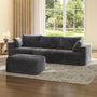 Sikaic Sofa Sikaic Boneless Modular Sectional Corduroy Sofa with Reversible Chaise Grey Grey / Corduroy / Modern