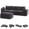Sikaic Sofa Sikaic Boneless Modular Sectional Corduroy Sofa with Reversible Chaise Grey Grey / Corduroy / Modern