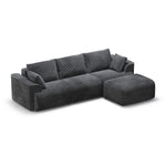 Sikaic Sofa Sikaic Boneless Modular Sectional Corduroy Sofa with Reversible Chaise Grey Grey / Corduroy / Modern