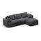 Sikaic Sofa Sikaic Boneless Modular Sectional Corduroy Sofa with Reversible Chaise Grey Grey / Corduroy / Modern