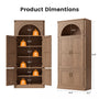 Sikaic Storage Cabinet 71'' Tall Kitchen Pantry Storage Cabinet with Adjustable Shelves Brown Brown / Engineered Wood / Farmhouse