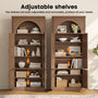 Sikaic Storage Cabinet 71'' Tall Kitchen Pantry Storage Cabinet with Adjustable Shelves Brown Brown / Engineered Wood / Farmhouse