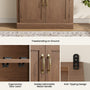 Sikaic Storage Cabinet 71'' Tall Kitchen Pantry Storage Cabinet with Adjustable Shelves Brown Brown / Engineered Wood / Farmhouse