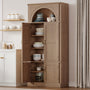 Sikaic Storage Cabinet 71'' Tall Kitchen Pantry Storage Cabinet with Adjustable Shelves Brown Brown / Engineered Wood / Farmhouse