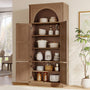 Sikaic Storage Cabinet 71'' Tall Kitchen Pantry Storage Cabinet with Adjustable Shelves Brown Brown / Engineered Wood / Farmhouse