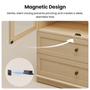 Sikaic Storage Cabinet 70.9" Farmhouse Pantry Cabinet with Mustache Arch & Glass Doors Natural Natural / Engineered Wood / Farmhouse