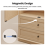 Sikaic Storage Cabinet 70.9" Tall Farmhouse Pantry Cabinet with Mustache Arch Natural Natural / Engineered Wood / Farmhouse