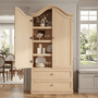 Sikaic Storage Cabinet 70.9" Tall Farmhouse Pantry Cabinet with Mustache Arch Natural Natural / Engineered Wood / Farmhouse