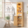 Sikaic Storage Cabinet 71 Inch Tall Bathroom Storage Cabinet with Light Natural Oak Natural / Engineered Wood / Modern