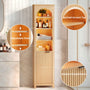 Sikaic Storage Cabinet 71 Inch Tall Bathroom Storage Cabinet with Light Natural Oak Natural / Engineered Wood / Modern