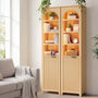 Sikaic Storage Cabinet 71 Inch Tall Bathroom Storage Cabinet with Light Natural Oak Natural / Engineered Wood / Modern