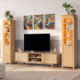 Sikaic Storage Cabinet 71 Inch Tall Bathroom Storage Cabinet with Light Natural Oak Natural / Engineered Wood / Modern