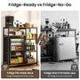 Sikaic Storage Cabinet 41" Mini Fridge Stand with Adjustable Storage Shelves,Rustic Brown Rustic Brown / Rustic / Alloy Steel & Engineered Wood & Metal