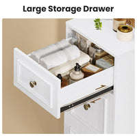 Sikaic Storage Cabinet 67 Inch Tall Bathroom Storage Cabinet with 4 Shelves White White / Engineered Wood / Modern