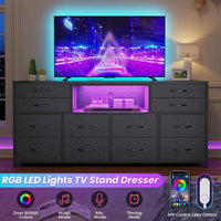 Sikaic TV Stands 55 inch LED TV Stand Dresser Black Black / Engineered Wood / Modern