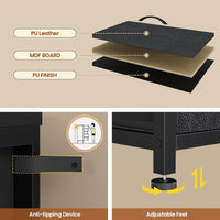 Sikaic TV Stands 55 inch LED TV Stand Dresser Black Black / Engineered Wood / Modern