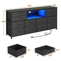 Sikaic TV Stands 55 inch LED TV Stand Dresser Black Black / Engineered Wood / Modern