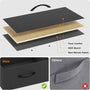 Sikaic TV Stands 60 Inches LED TV Stand with Charging Station and 9 PU & Fabric Drawers Black Black / Engineered Wood / Modern