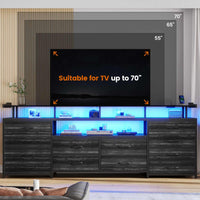 Sikaic TV Stands 63 inch LED TV Stand Dresser Black Black / Engineered Wood / Modern