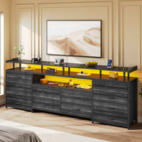 Sikaic TV Stands 63 inch LED TV Stand Dresser Black Black / Engineered Wood / Modern