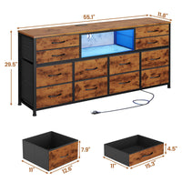 Sikaic TV Stands 55 inch LED TV Stand Dresser Brown Brown / Engineered Wood / Modern