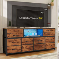 Sikaic TV Stands 55 inch LED TV Stand Dresser Brown Brown / Engineered Wood / Modern