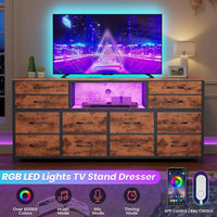 Sikaic TV Stands 55 inch LED TV Stand Dresser Brown Brown / Engineered Wood / Modern