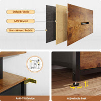 Sikaic TV Stands 63 inch LED TV Stand Dresser Brown Brown / Engineered Wood / Modern