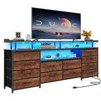 Sikaic TV Stands 63 inch LED TV Stand Dresser Brown Brown / Engineered Wood / Modern