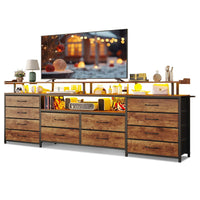 Sikaic TV Stands 63 inch LED TV Stand Dresser Brown Brown / Engineered Wood / Modern